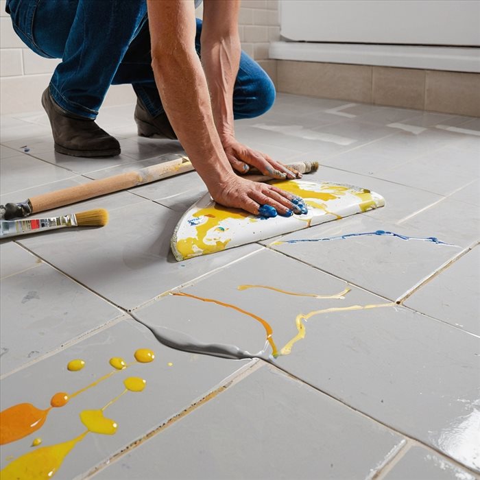 Retirer Peinture Sèche sur Carrelage