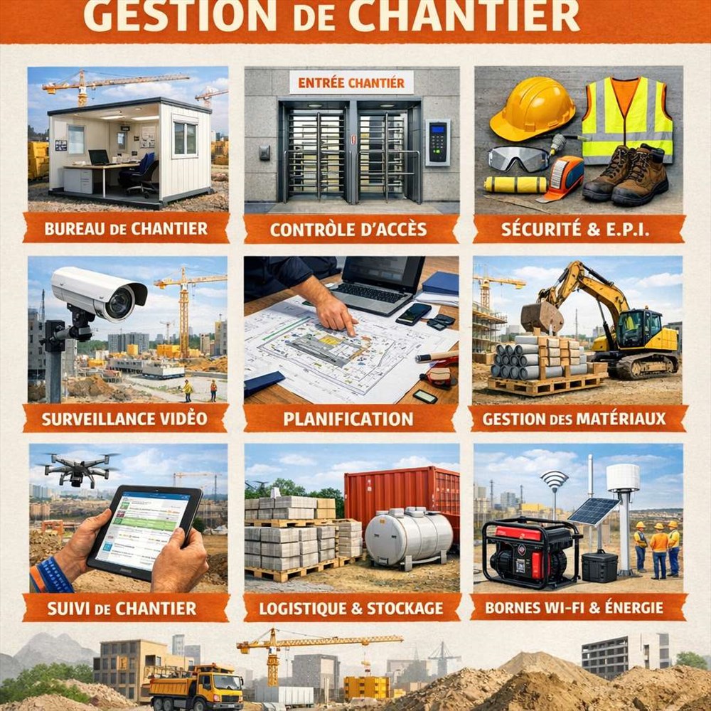 Top des services et équipements pour une gestion de chantier efficace