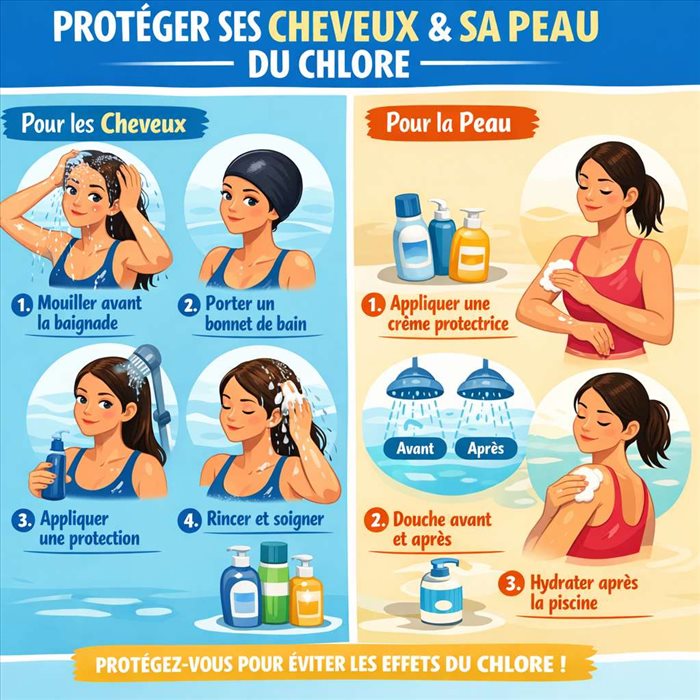 Quelles sont les meilleures solutions pour bien protéger sa peau et ses cheveux du chlore ?