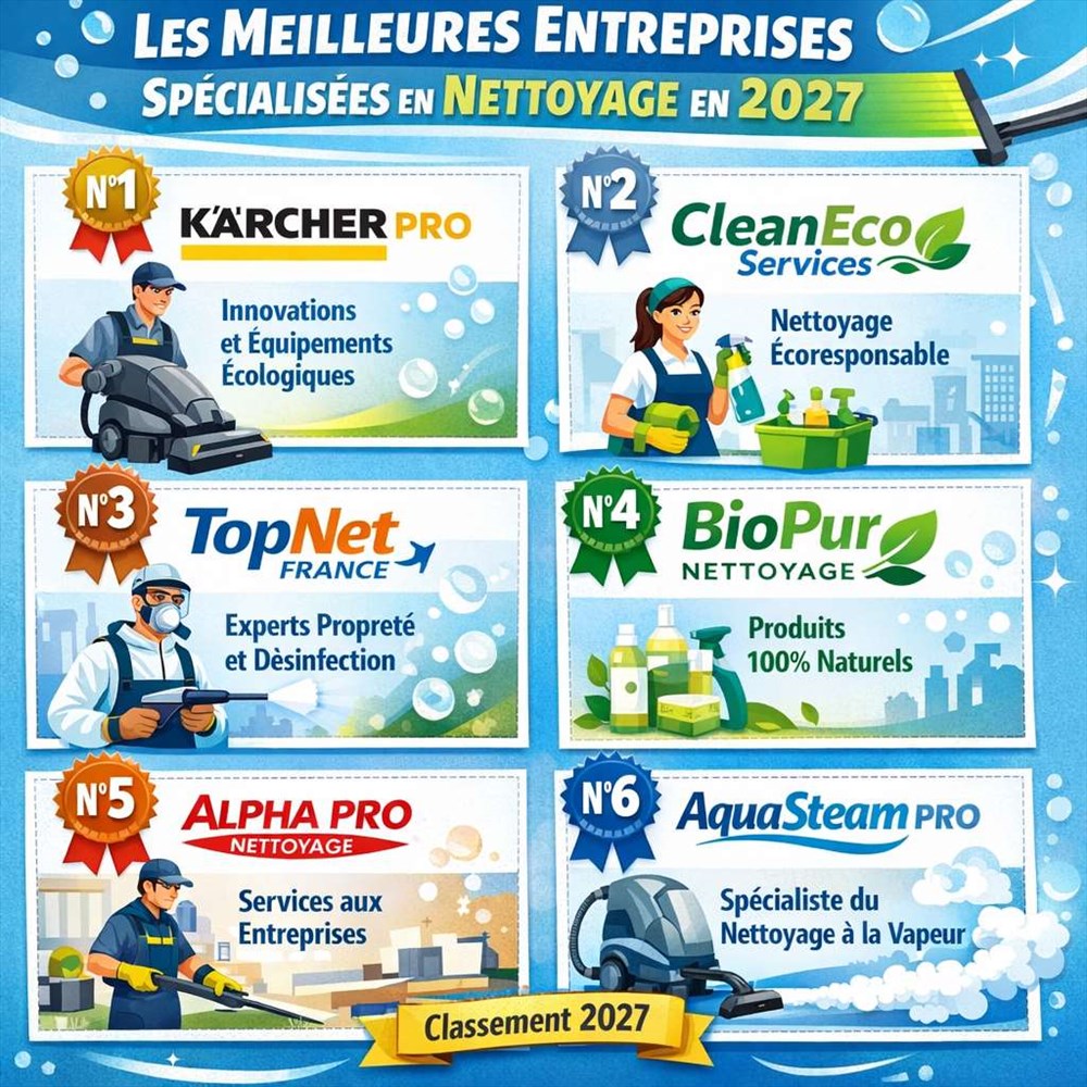 Les meilleures entreprises spécialisées en nettoyage en 2027 : notre sélection