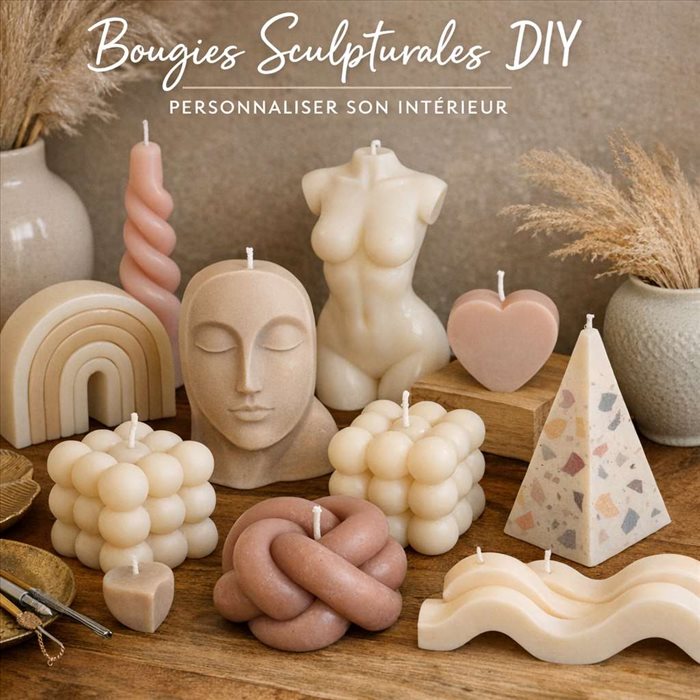 Bougies sculpturales DIY : personnaliser son intérieur