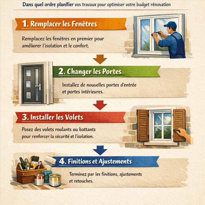 Fenêtres, portes, volets : dans quel ordre planifier vos travaux pour optimiser votre budget rénovation ?