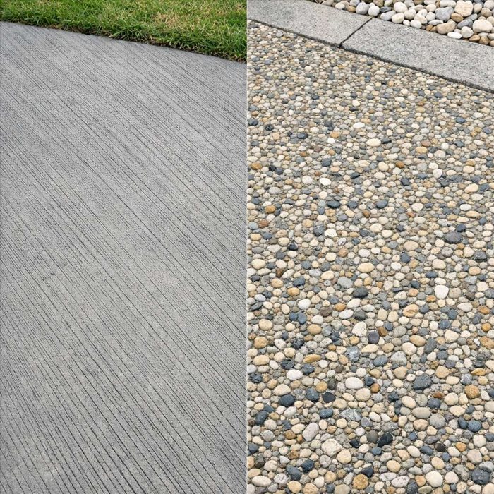 Béton balayé ou béton désactivé : quelles différences ?