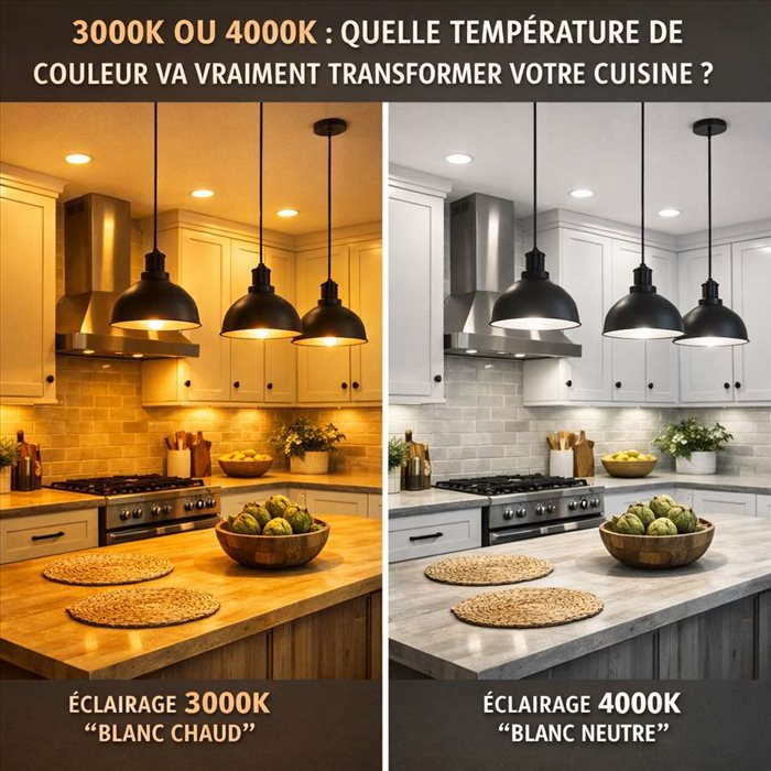 Quelle lumière choisir entre 3000K et 4000K pour une cuisine ?